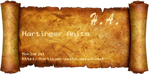 Hartinger Anita névjegykártya