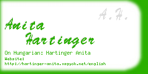 anita hartinger business card
